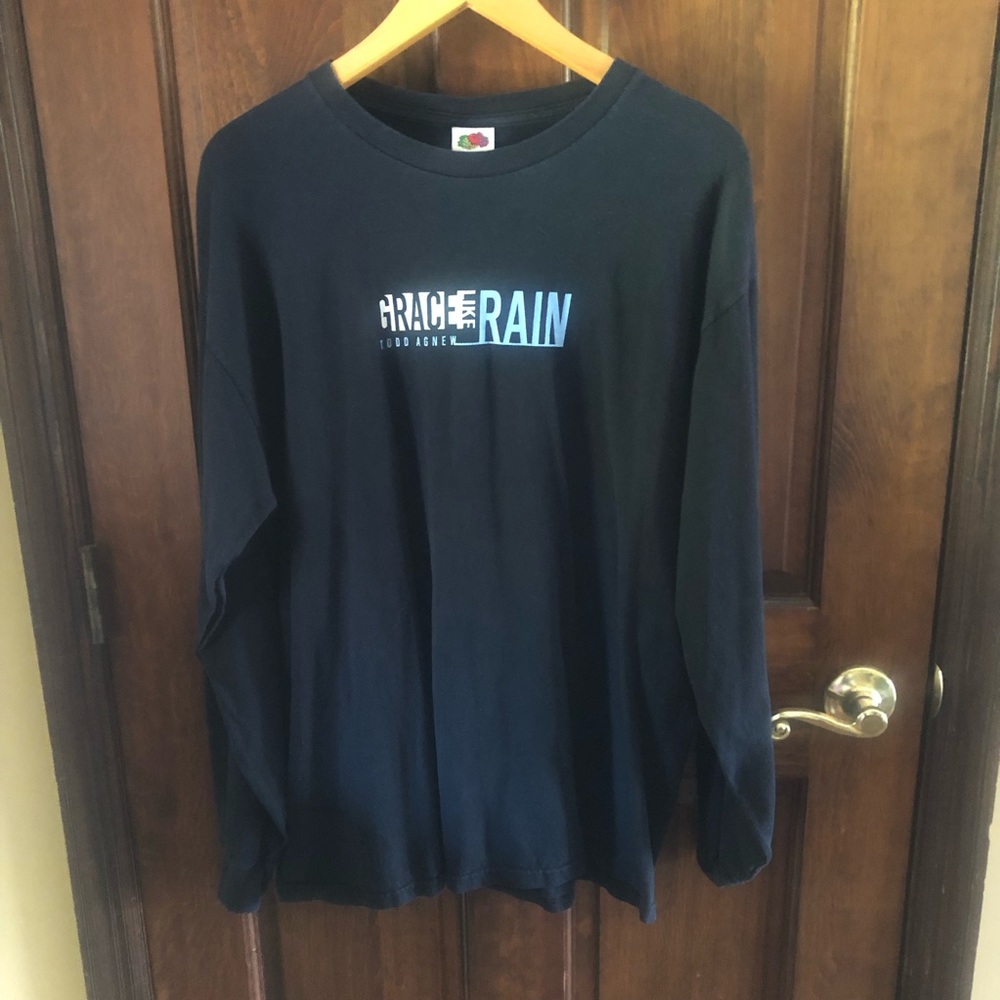 Rare Todd Agnew “Grace Like Rain” Concert T-Shirt Adult XL Black Long Sleeve